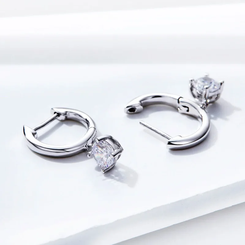 (bilde for) Pandora Style Silver Flash Girl Hengende øredobber - SCE553 - Vis 3
