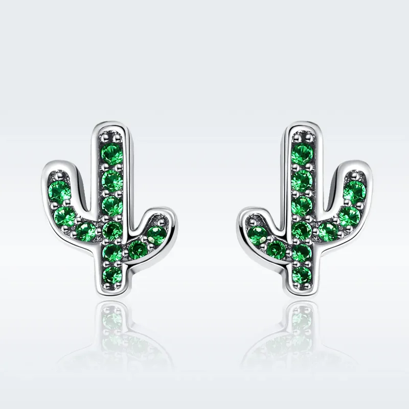 (bilde for) Pandora Style Silver Fresh Cactus Stud øredobber - SCE097 - Vis 2