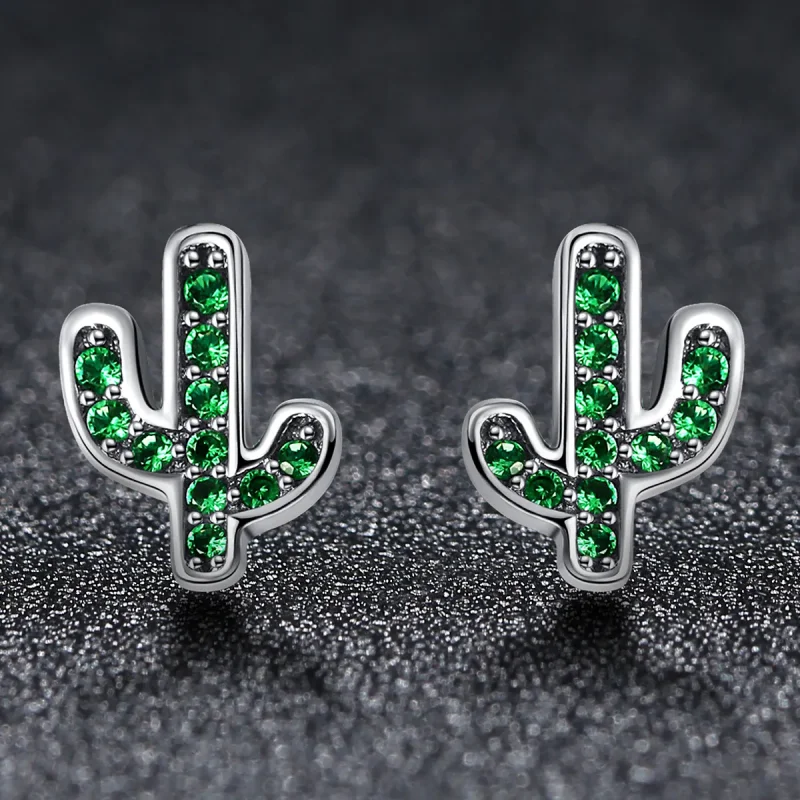 (bilde for) Pandora Style Silver Fresh Cactus Stud øredobber - SCE097 - Vis 3