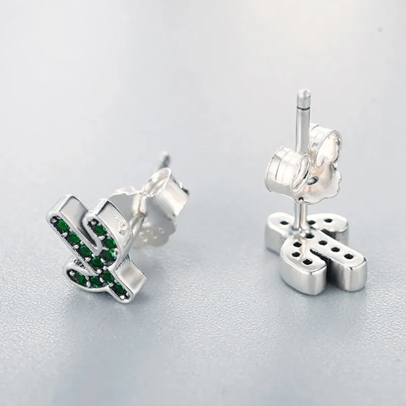 (bilde for) Pandora Style Silver Fresh Cactus Stud øredobber - SCE097 - Vis 4