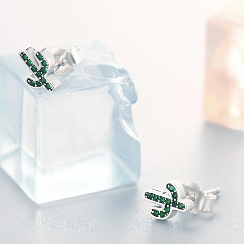 (bilde for) Pandora Style Silver Fresh Cactus Stud øredobber - SCE097 - Vis 5