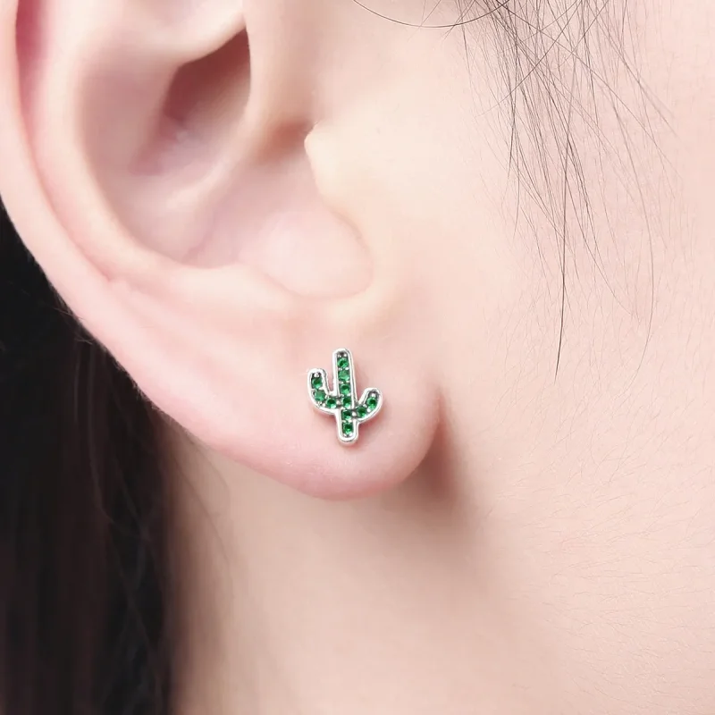(bilde for) Pandora Style Silver Fresh Cactus Stud øredobber - SCE097 - Vis 6