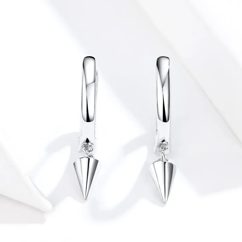 (bilde for) Pandora Style Silver Geometry Dingle øredobber - SCE744 - Vis 3