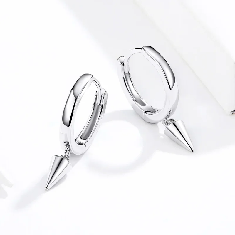 (bilde for) Pandora Style Silver Geometry Dingle øredobber - SCE744 - Vis 4