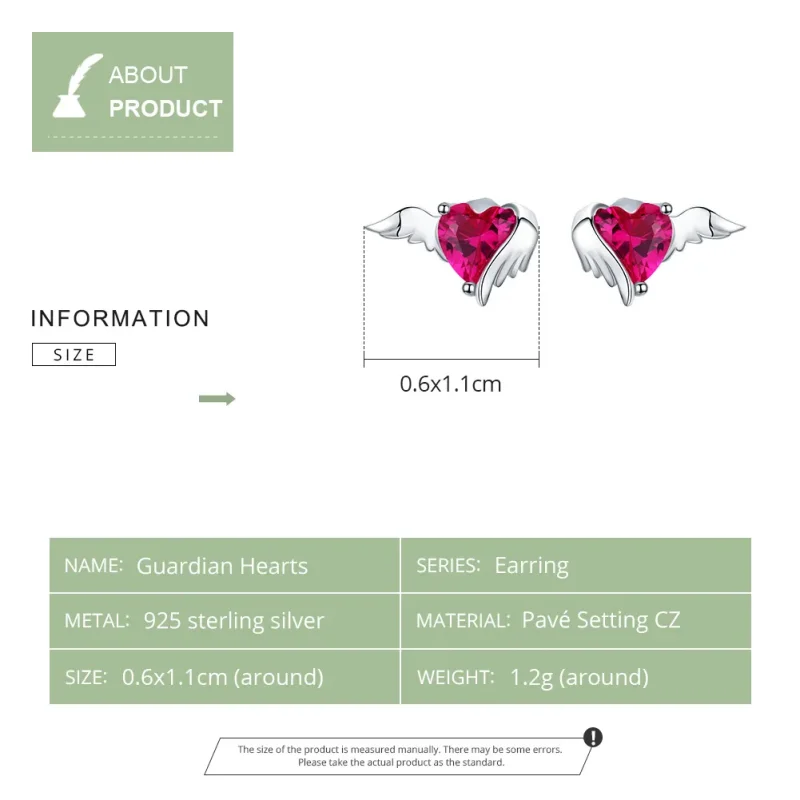 (bilde for) Pandora Style Silver Guardian Heart Stud øredobber - SCE690 - Vis 7