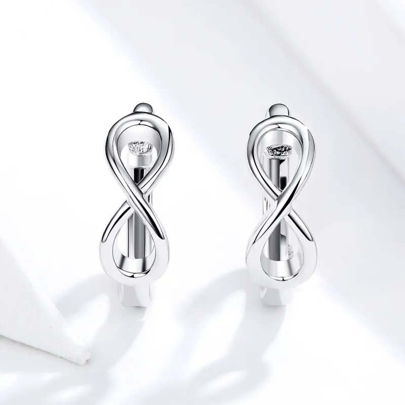 (bilde for) Pandora Style Silver Infinite Love Hoop øredobber - SCE743 - Vis 2