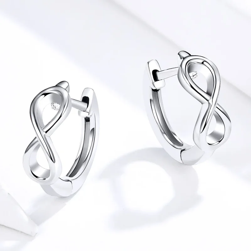 (bilde for) Pandora Style Silver Infinite Love Hoop øredobber - SCE743 - Vis 3