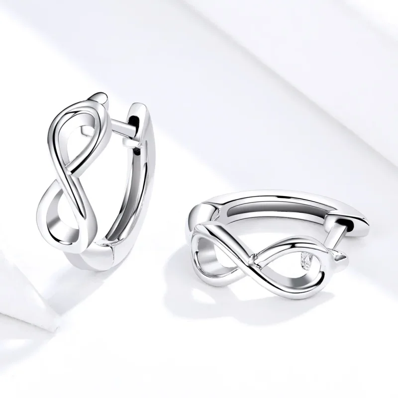 (bilde for) Pandora Style Silver Infinite Love Hoop øredobber - SCE743 - Vis 4