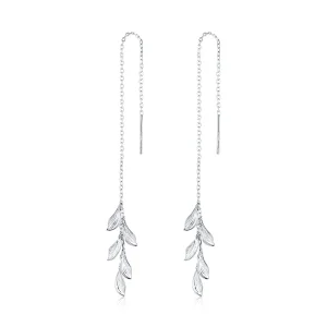 (bilde for) Pandora Style Silver Leaves Dingle øredobber - SCE987
