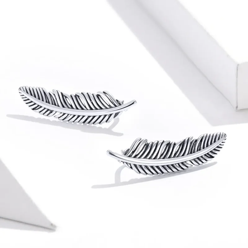 (bilde for) Pandora Style Silver Light As A Feather øredobber - SCE865 - Vis 4