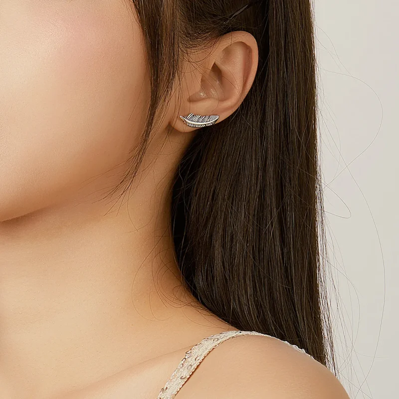(bilde for) Pandora Style Silver Light As A Feather øredobber - SCE865 - Vis 6
