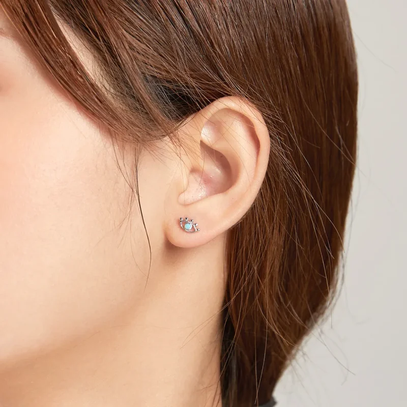 (bilde for) Pandora Style Silver Lightning Eye Stud øredobber - SCE1007 - Vis 8