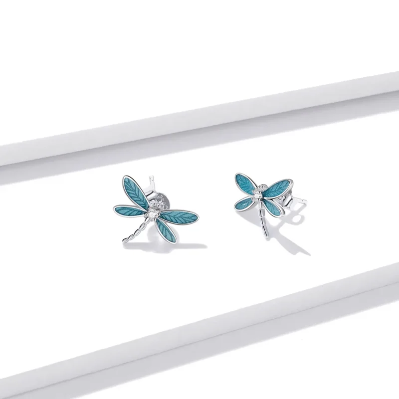 (bilde for) Pandora Style Silver Little Dragonfly ørepynt - BSE455 - Vis 3