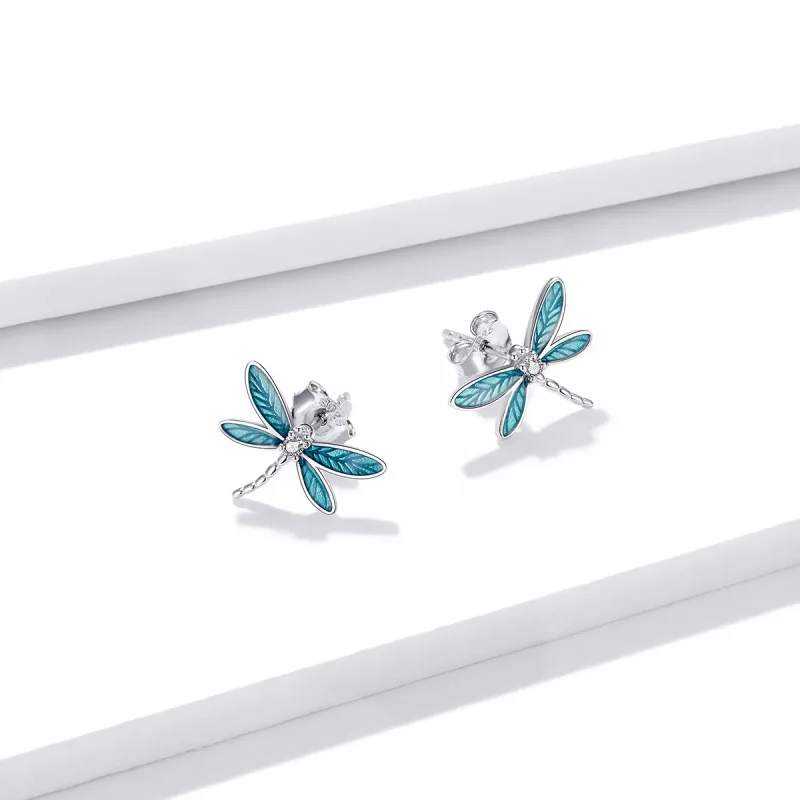(bilde for) Pandora Style Silver Little Dragonfly ørepynt - BSE455 - Vis 4