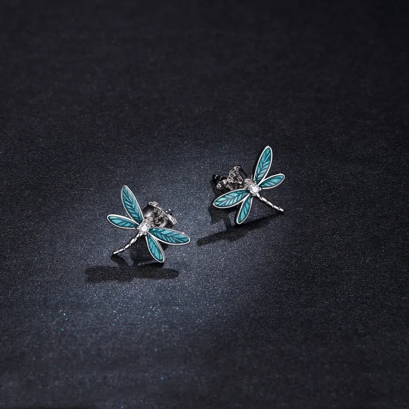(bilde for) Pandora Style Silver Little Dragonfly ørepynt - BSE455 - Vis 5