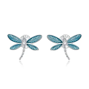 (bilde for) Pandora Style Silver Little Dragonfly ørepynt - BSE455