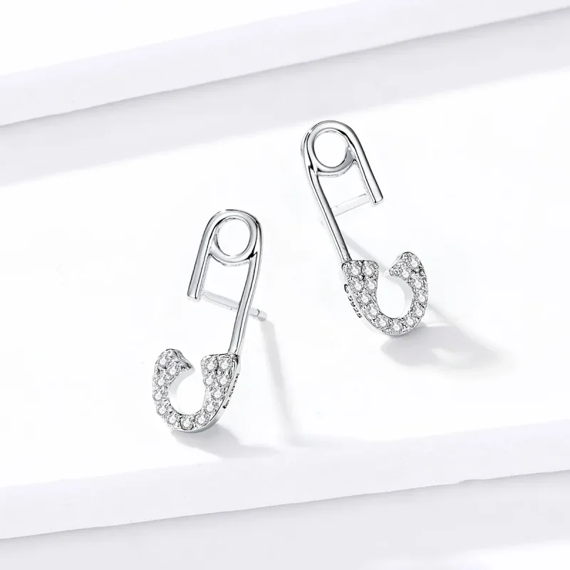 (bilde for) Pandora Style Silver Love sikkerhetsnål ørepynt - BSE284 - Vis 2
