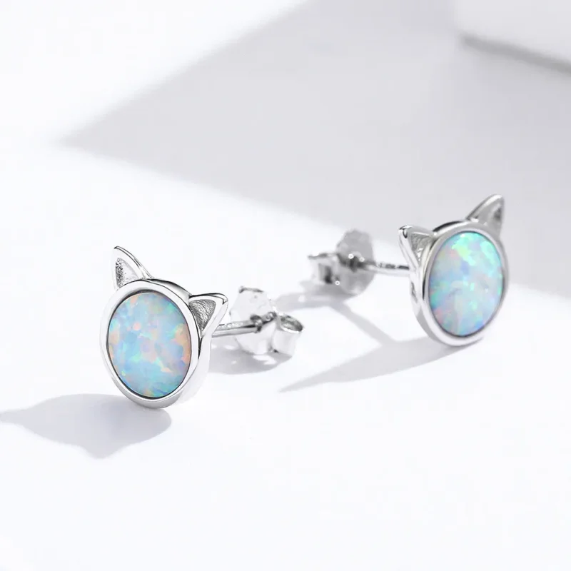 (bilde for) Pandora Style Silver Meow Star Stud øredobber - SCE538-Q - Vis 2