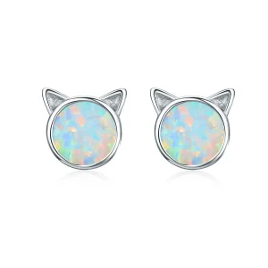 (bilde for) Pandora Style Silver Meow Star Stud øredobber - SCE538-Q