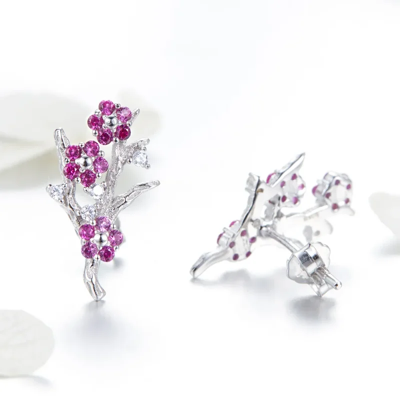 (bilde for) Pandora Style Silver Peach Blossom ørepynt - BSE040 - Vis 4