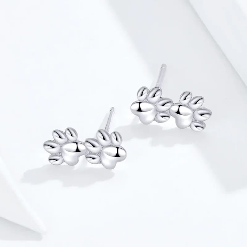 (bilde for) Pandora Style Silver Pet Footprints ørepynt - SCE718 - Vis 2