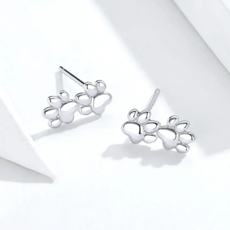 (bilde for) Pandora Style Silver Pet Footprints ørepynt - SCE718 - Vis 5