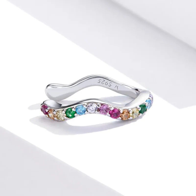(bilde for) Pandora Style Silver Rainbow Ear clip - SCE894 - Vis 3