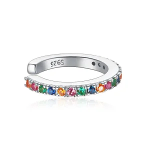 (bilde for) Pandora Style Silver Rainbow Ear clip - SCE993-A