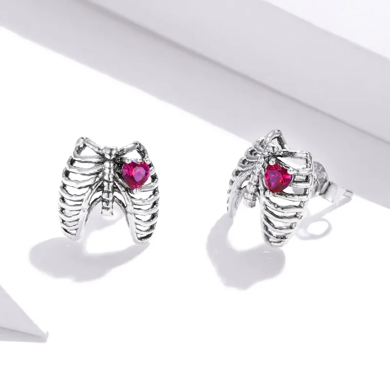 (bilde for) Pandora Style Silver Ribs ørepynt - SCE970 - Vis 2