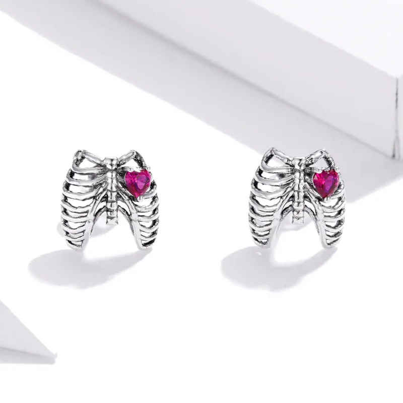 (bilde for) Pandora Style Silver Ribs ørepynt - SCE970 - Vis 3