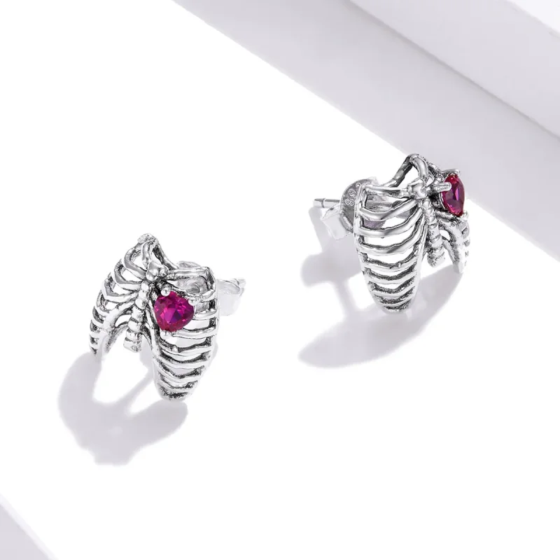 (bilde for) Pandora Style Silver Ribs ørepynt - SCE970 - Vis 4