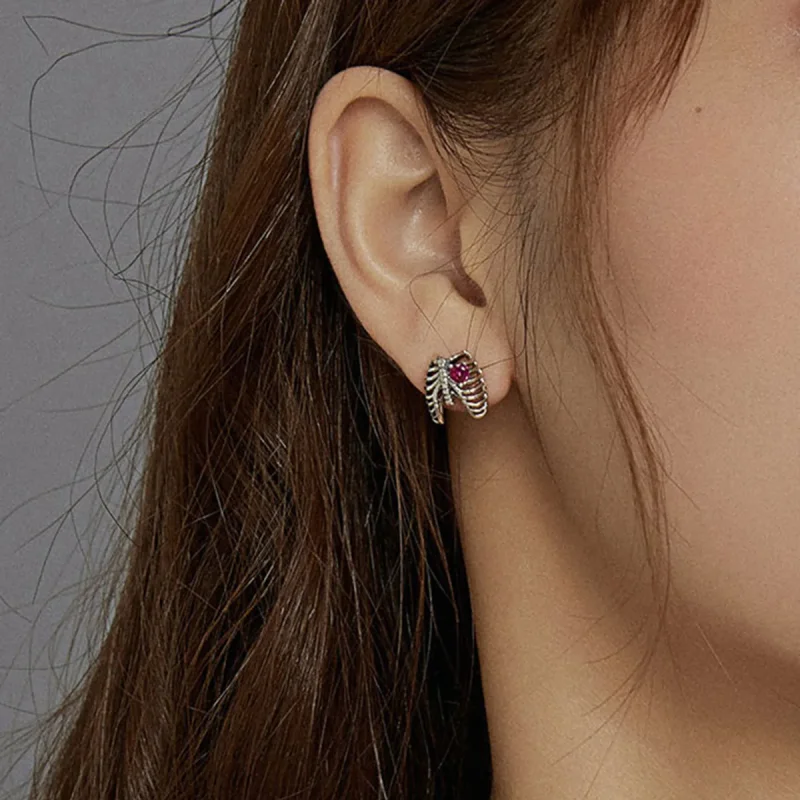 (bilde for) Pandora Style Silver Ribs ørepynt - SCE970 - Vis 7