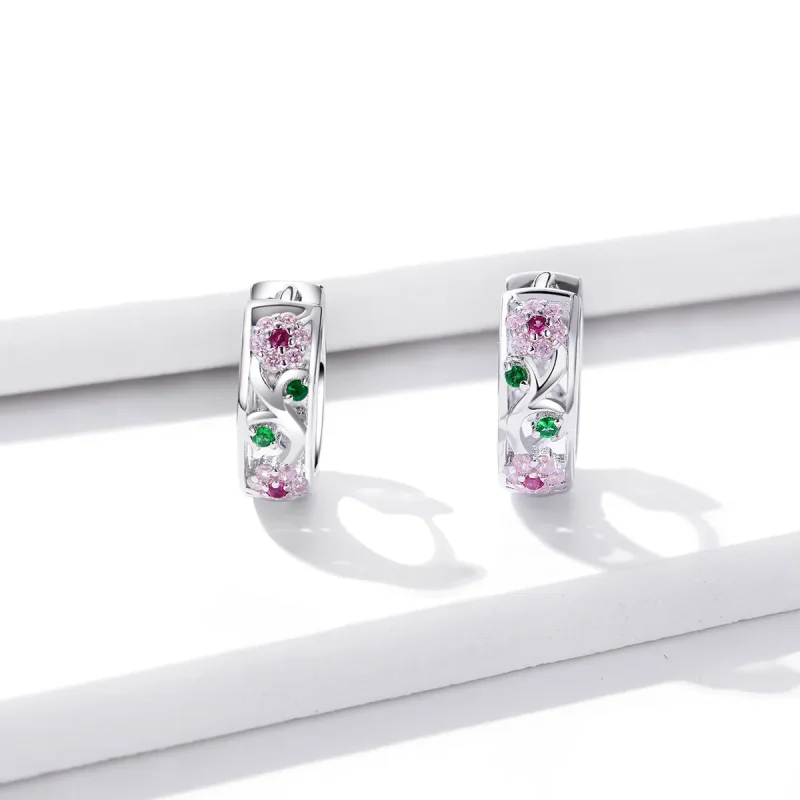 (bilde for) Pandora Style Silver Secret Garden Hoop øredobber - BSE403 - Vis 2