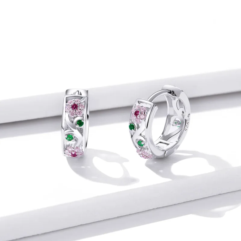 (bilde for) Pandora Style Silver Secret Garden Hoop øredobber - BSE403 - Vis 3