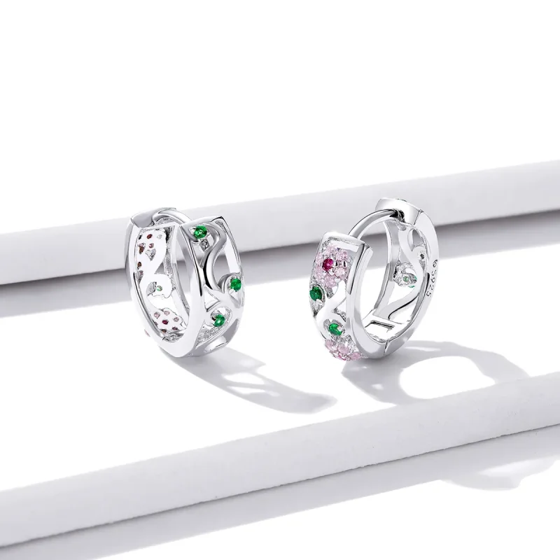 (bilde for) Pandora Style Silver Secret Garden Hoop øredobber - BSE403 - Vis 4