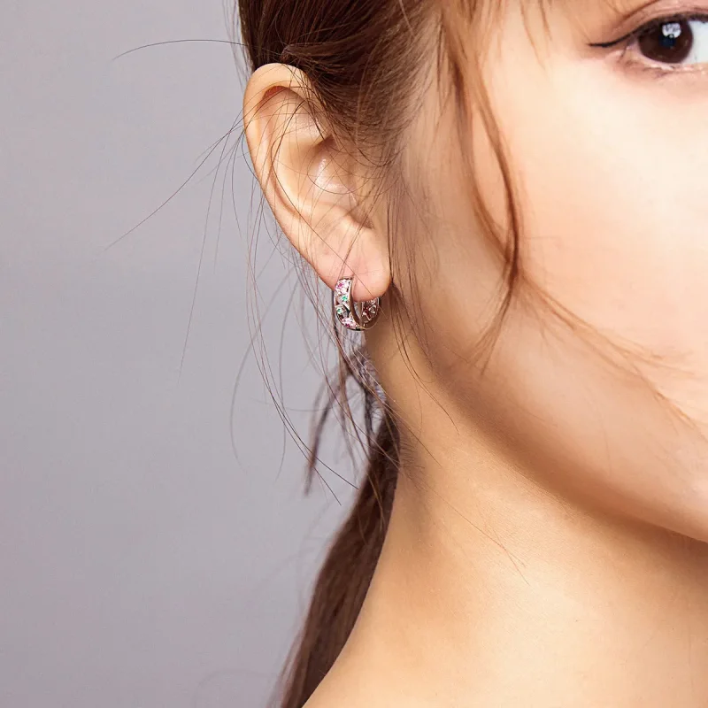 (bilde for) Pandora Style Silver Secret Garden Hoop øredobber - BSE403 - Vis 7