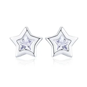 (bilde for) Pandora Style Silver Secret of Stars ørepynt - SCE437