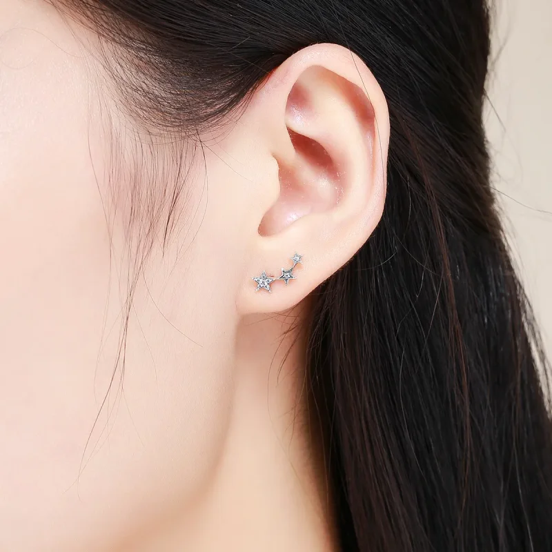 (bilde for) Pandora Style Silver Secrets of Stars ørepynt - SCE175 - Vis 6