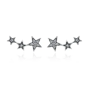 (bilde for) Pandora Style Silver Secrets of Stars ørepynt - SCE175