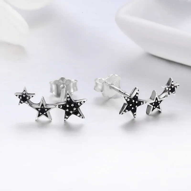 (bilde for) Pandora Style Silver Secrets of Stars ørepynt - SCE292 - Vis 5