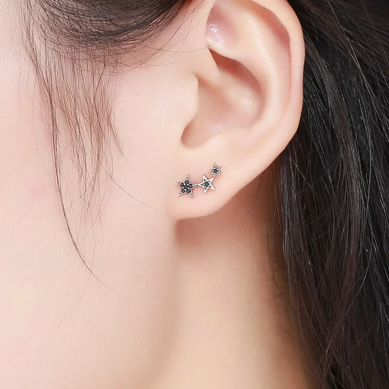 (bilde for) Pandora Style Silver Secrets of Stars ørepynt - SCE292 - Vis 7