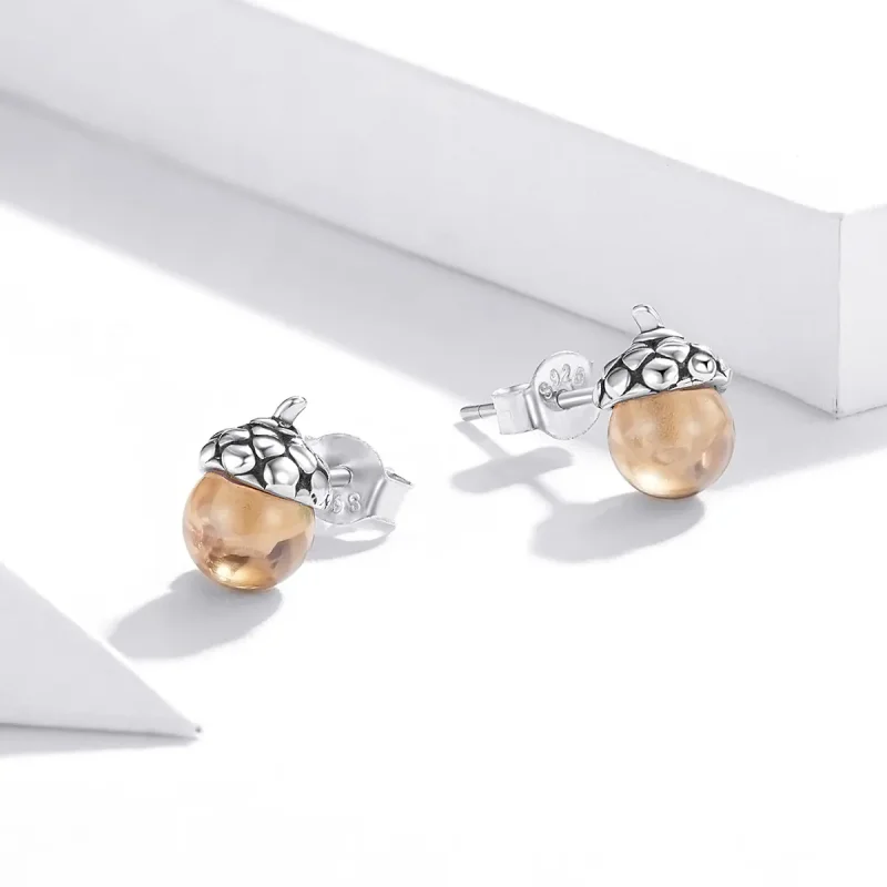 (bilde for) Pandora Style Silver Shining Fruit of The Oak Tree Stud øredobber - SCE935 - Vis 4