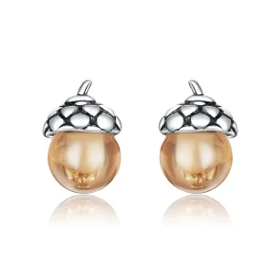 (bilde for) Pandora Style Silver Shining Fruit of The Oak Tree Stud øredobber - SCE935