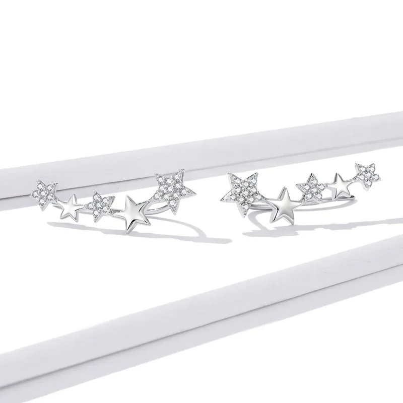 (bilde for) Pandora Style Silver Shining Stars ørepynt - BSE351 - Vis 2