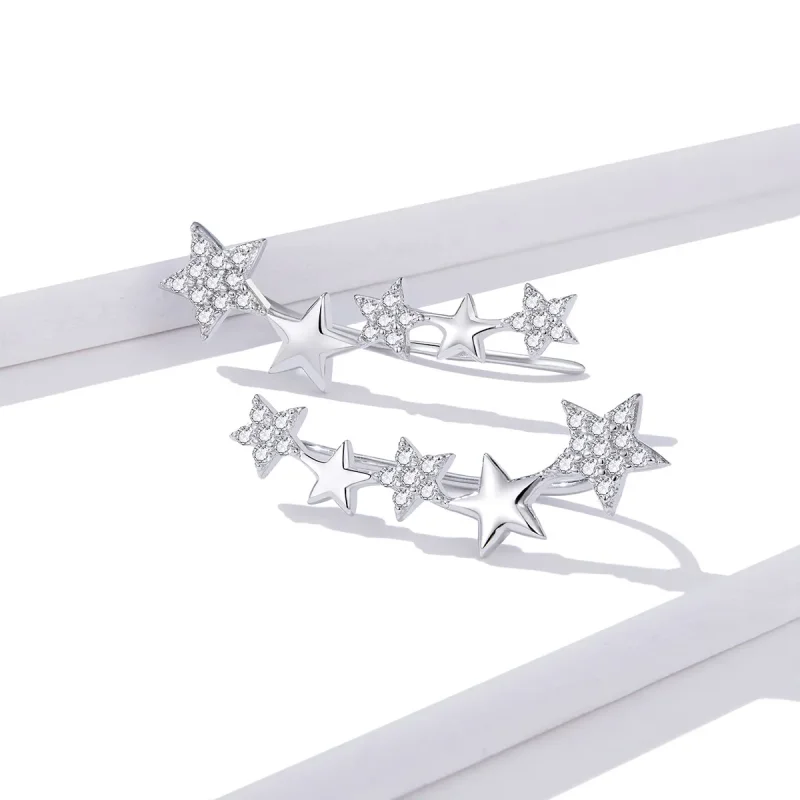 (bilde for) Pandora Style Silver Shining Stars ørepynt - BSE351 - Vis 3
