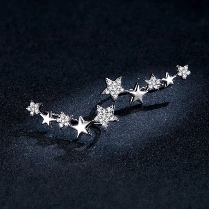 (bilde for) Pandora Style Silver Shining Stars ørepynt - BSE351 - Vis 5