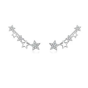 (bilde for) Pandora Style Silver Shining Stars ørepynt - BSE351