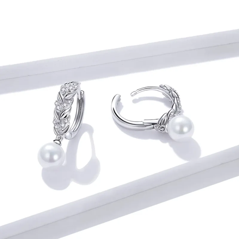 (bilde for) Pandora Style Silver Shiny Wheat Dangle øredobber - BSE446 - Vis 4
