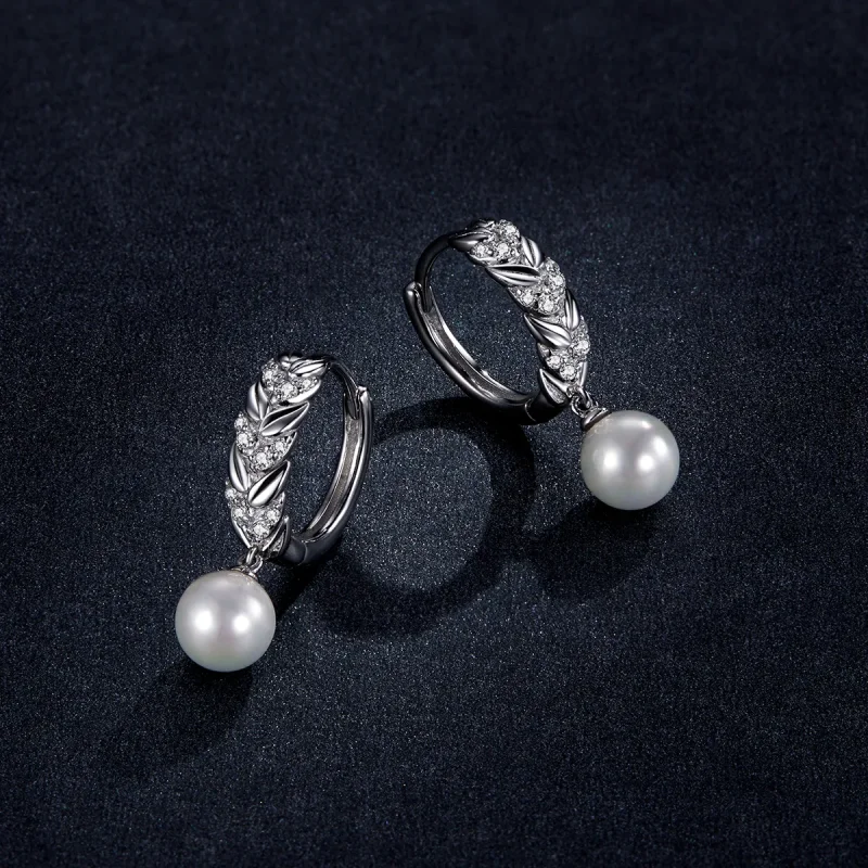 (bilde for) Pandora Style Silver Shiny Wheat Dangle øredobber - BSE446 - Vis 5