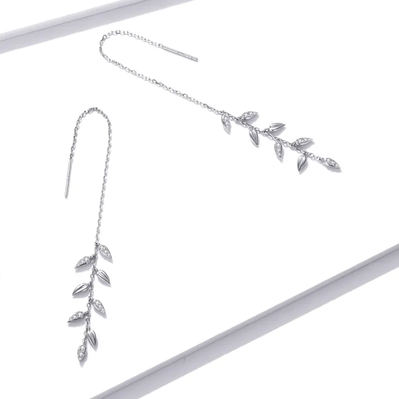(bilde for) Pandora Style Silver Shiny Wheat Dangle øredobber - BSE447 - Vis 3